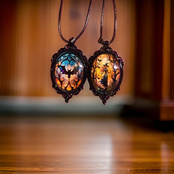 Two Halloween Necklaces ~18 in~Only 13.oo for the pair!! - Picture 1 of 1